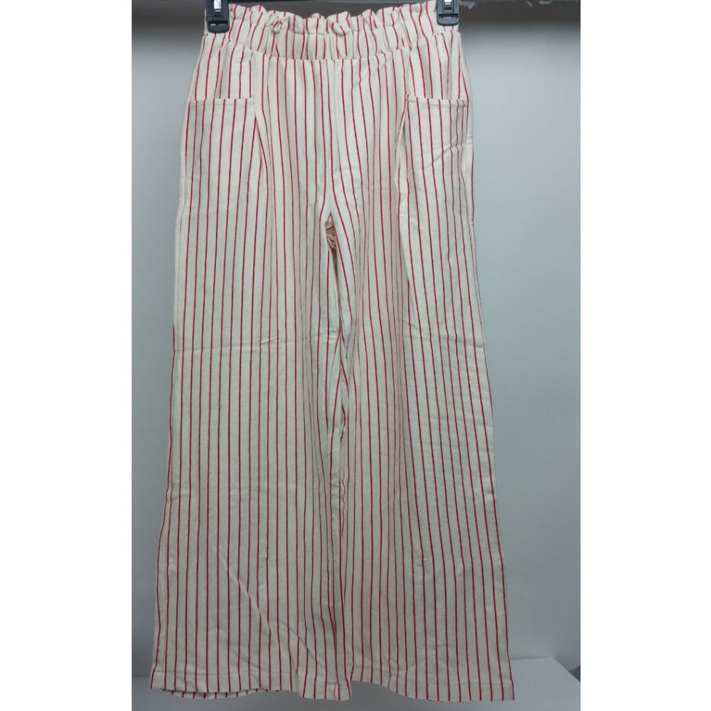 New Zara Strip Wide-cut Pants for Girls